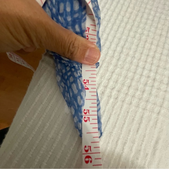 LOVE Sam MIDI Dress Light Blue Asymmetrical Ruffle Hem Semi Sheer - Picture 7 of 12